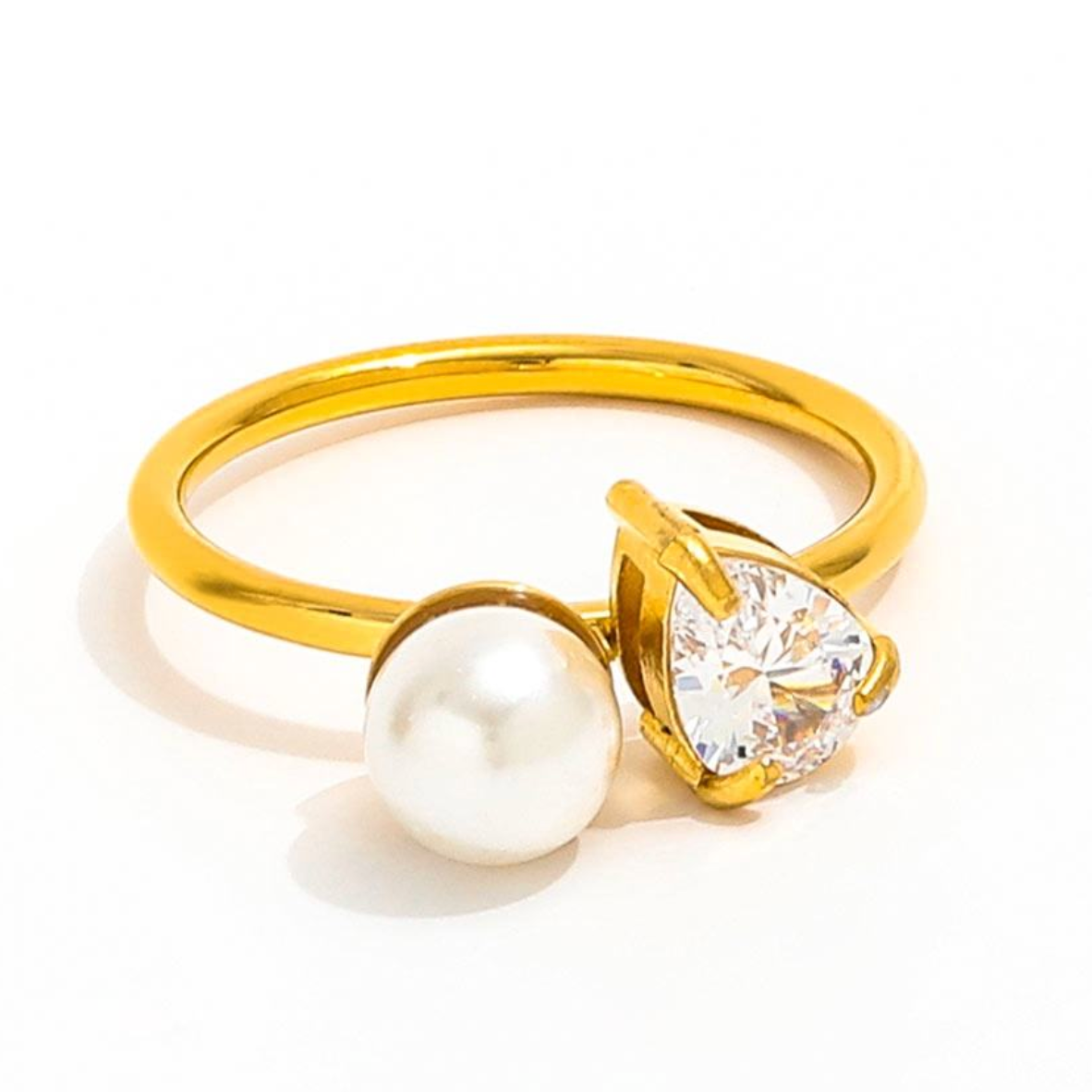 Luminary Pearl & Trillion Cuff Ring