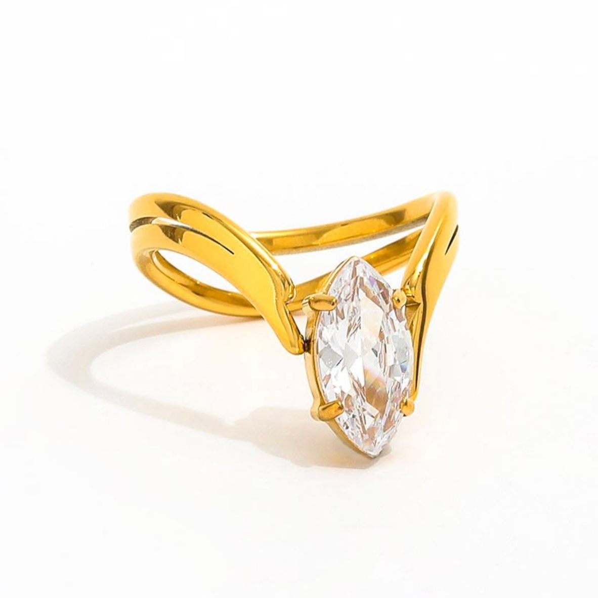 Sovereign Marquise Split-Band Ring