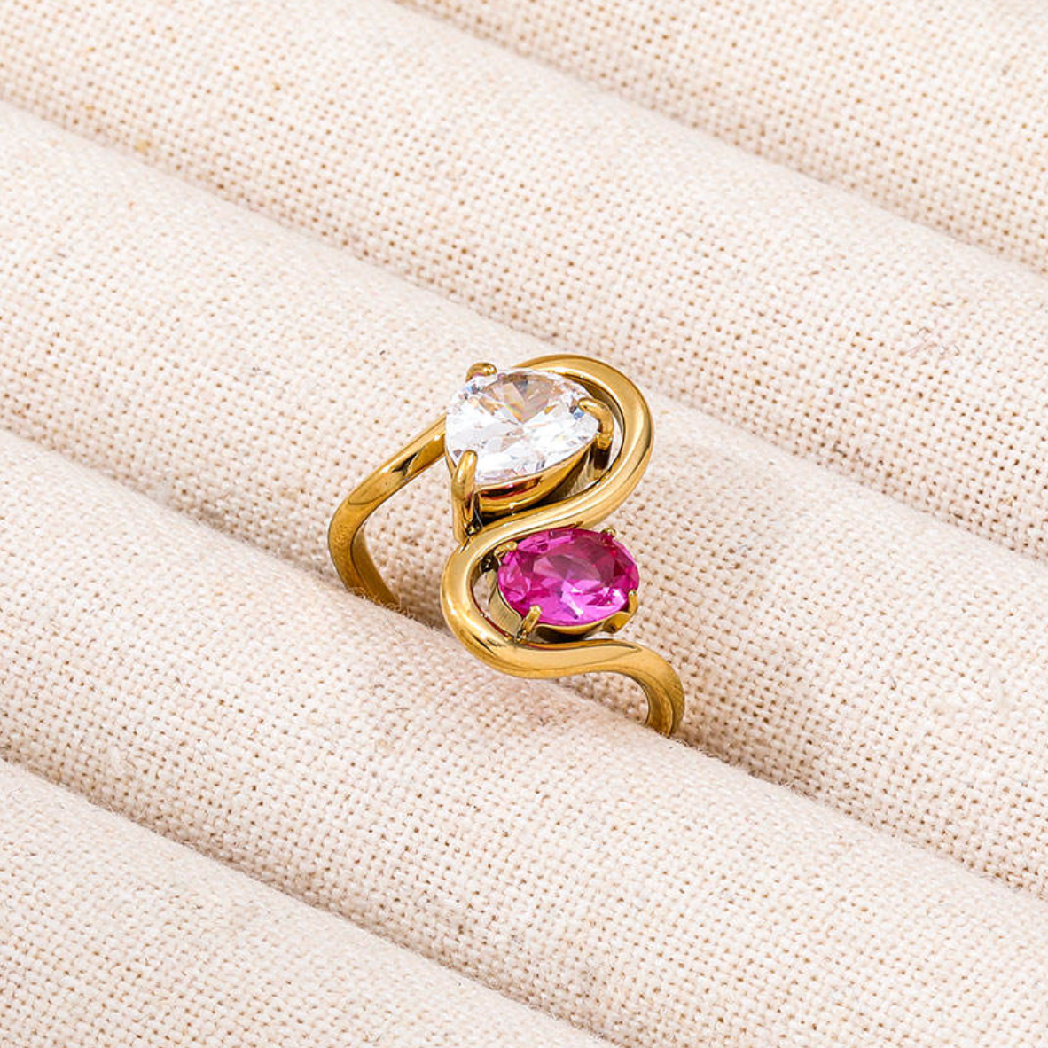 Fuchsia Flare Sculptural Ring