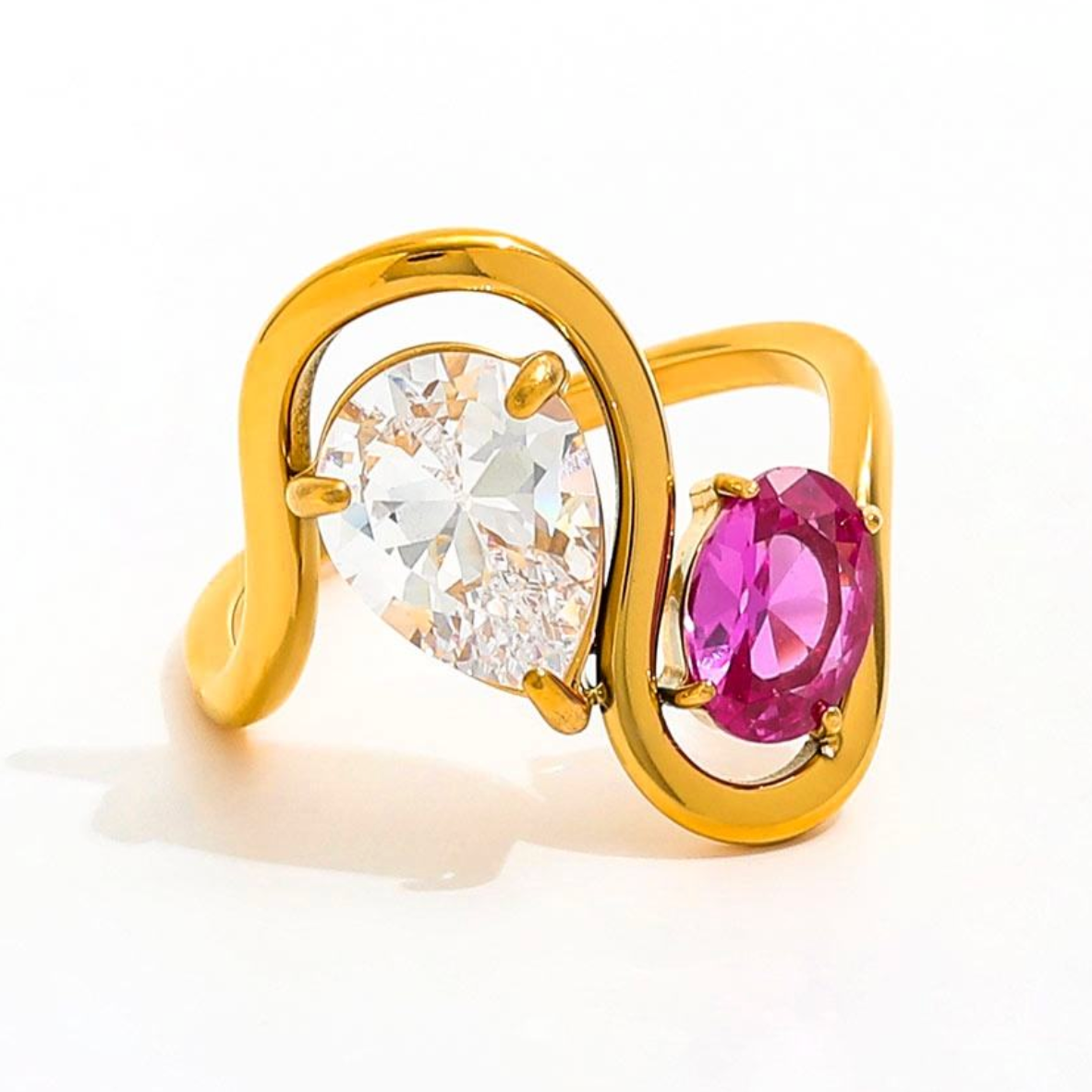Fuchsia Flare Sculptural Ring