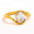 Serpentine Oval Solitaire Ring